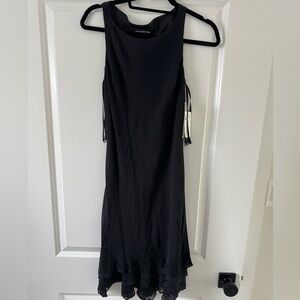 Jones New York Black Midi Dress with Lace Hem